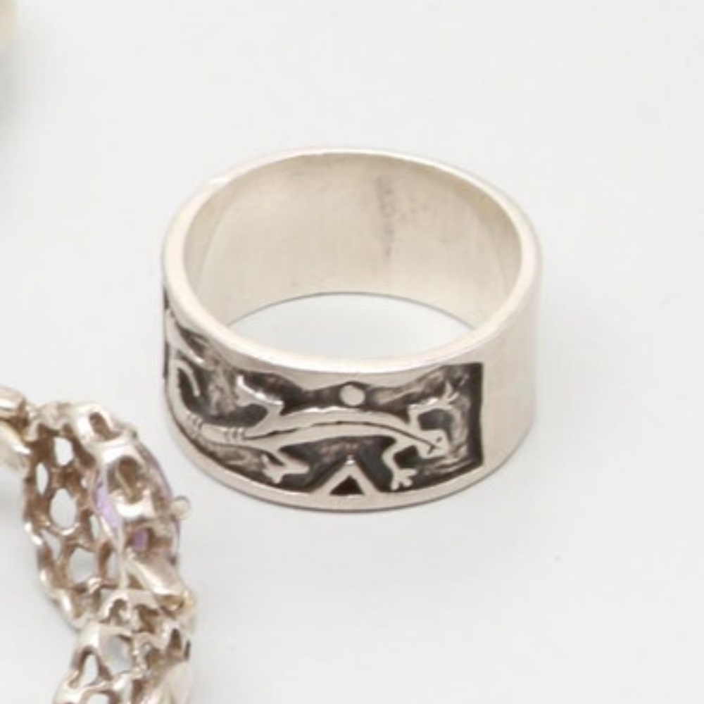 ⚘Sale⚘ Vintage Sterling Southwestern Lizard Ring